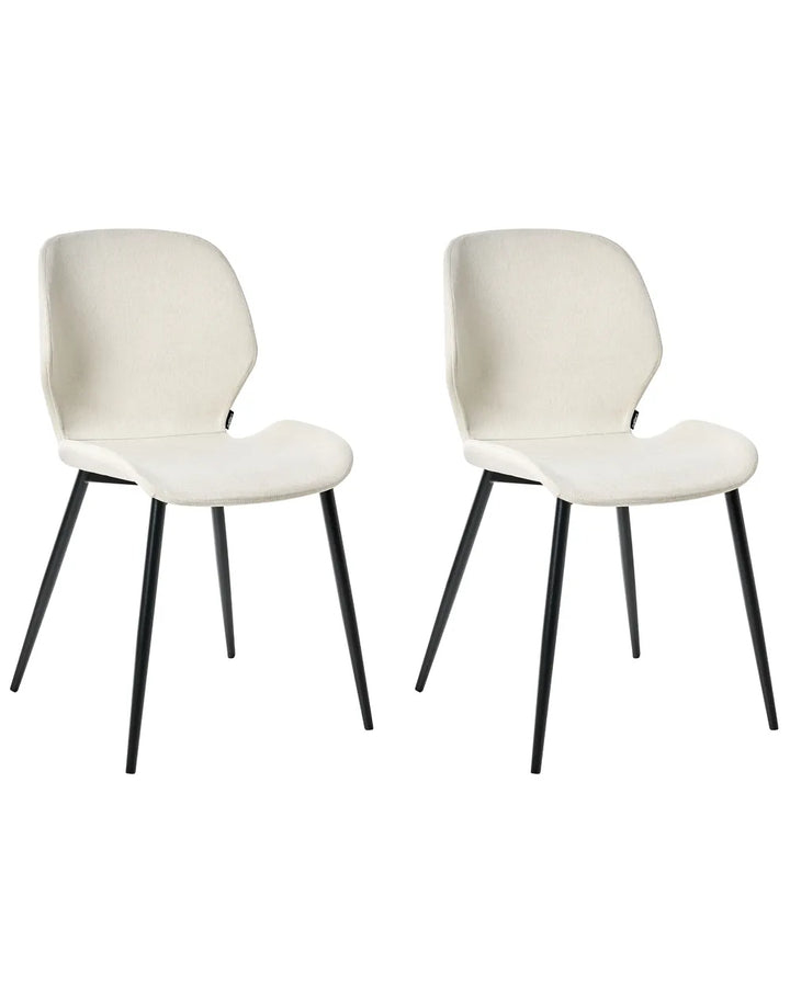 Set of 2 Conference Chairs Fabric Light Beige Paul