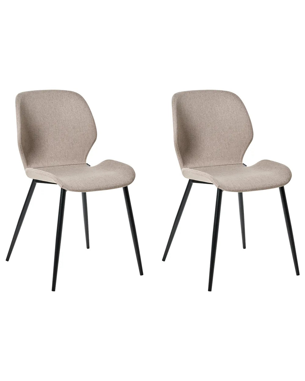 Set of 2 Conference Chairs Fabric Taupe Paul