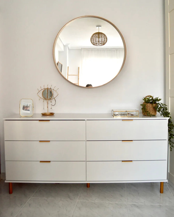 6 Drawer Chest White Functional and Capacious Drawers Novella