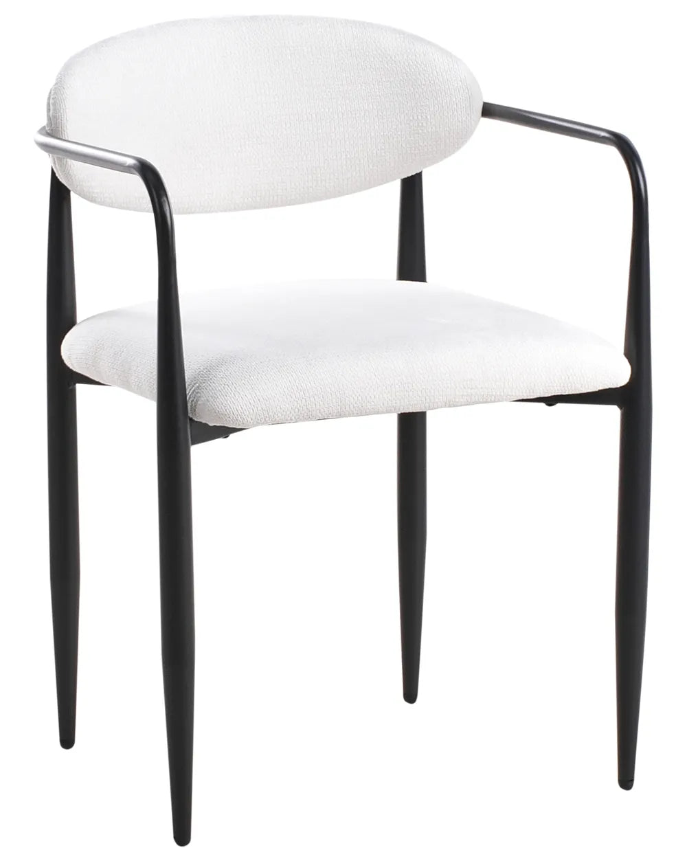 Set of 2 Dining Chairs Fabric Off-White Naomi