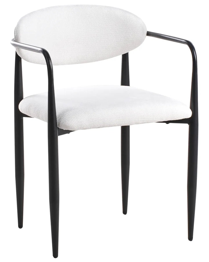 Set of 2 Dining Chairs Fabric Off-White Naomi
