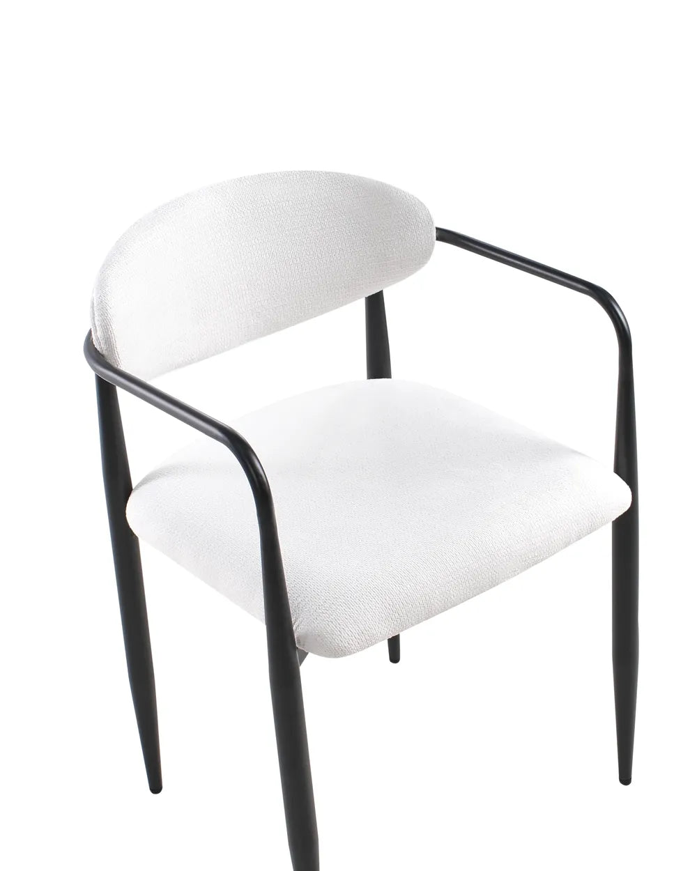 Set of 2 Dining Chairs Fabric Off-White Naomi