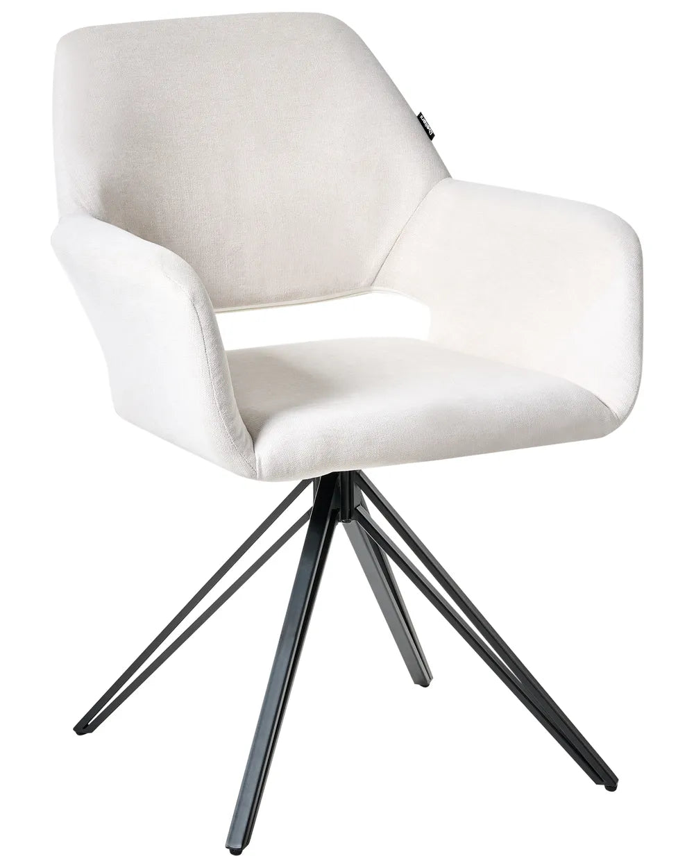 Set of 2 Dining Chairs Fabric Off-White Nella