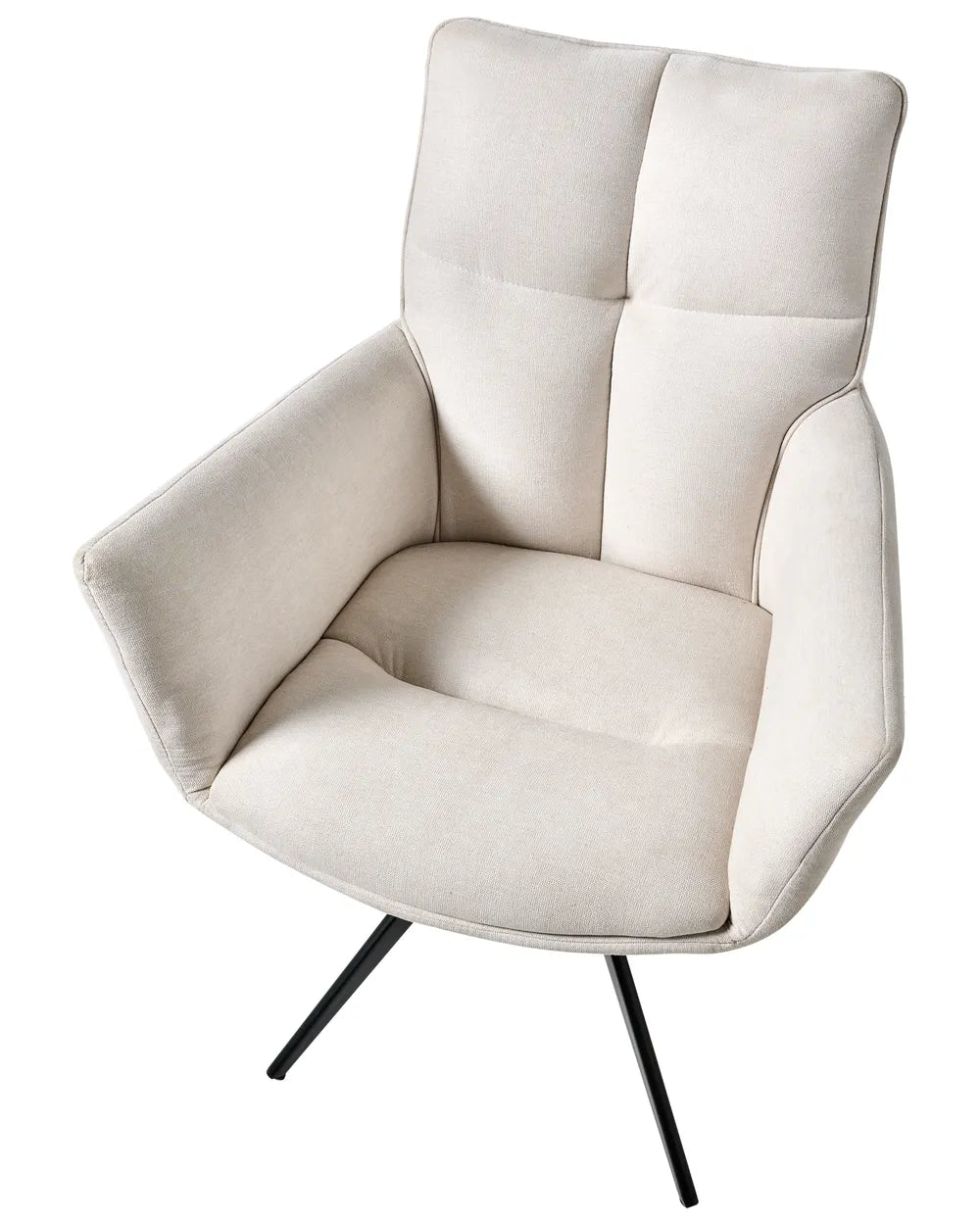 Dining Chair Swivel Fabric Off-White Susan