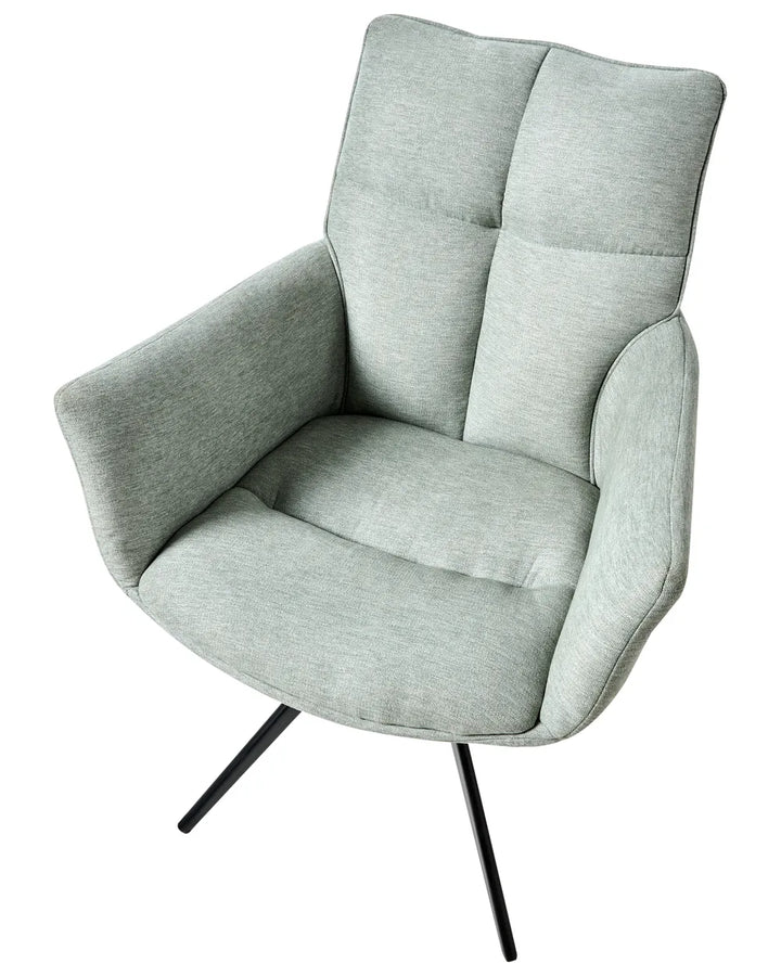 Dining Chair Swivel Fabric Mint Green Susan