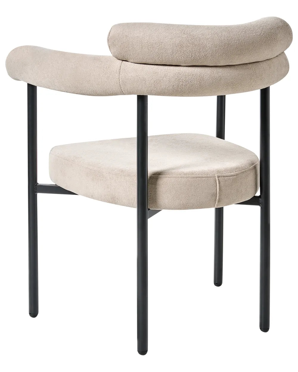 Set of 2 Dining Chairs Fabric Beige Jennie