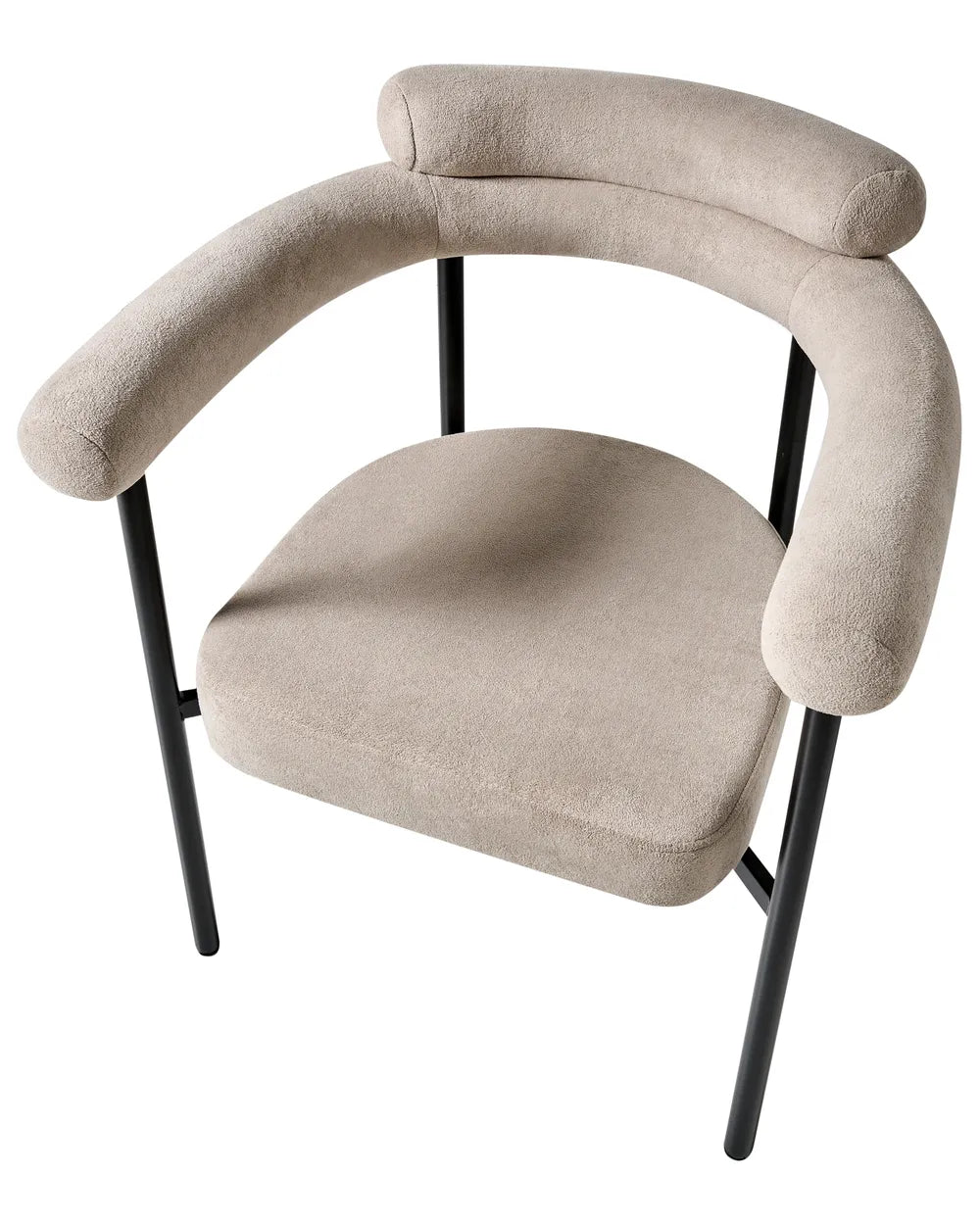 Set of 2 Dining Chairs Fabric Beige Jennie