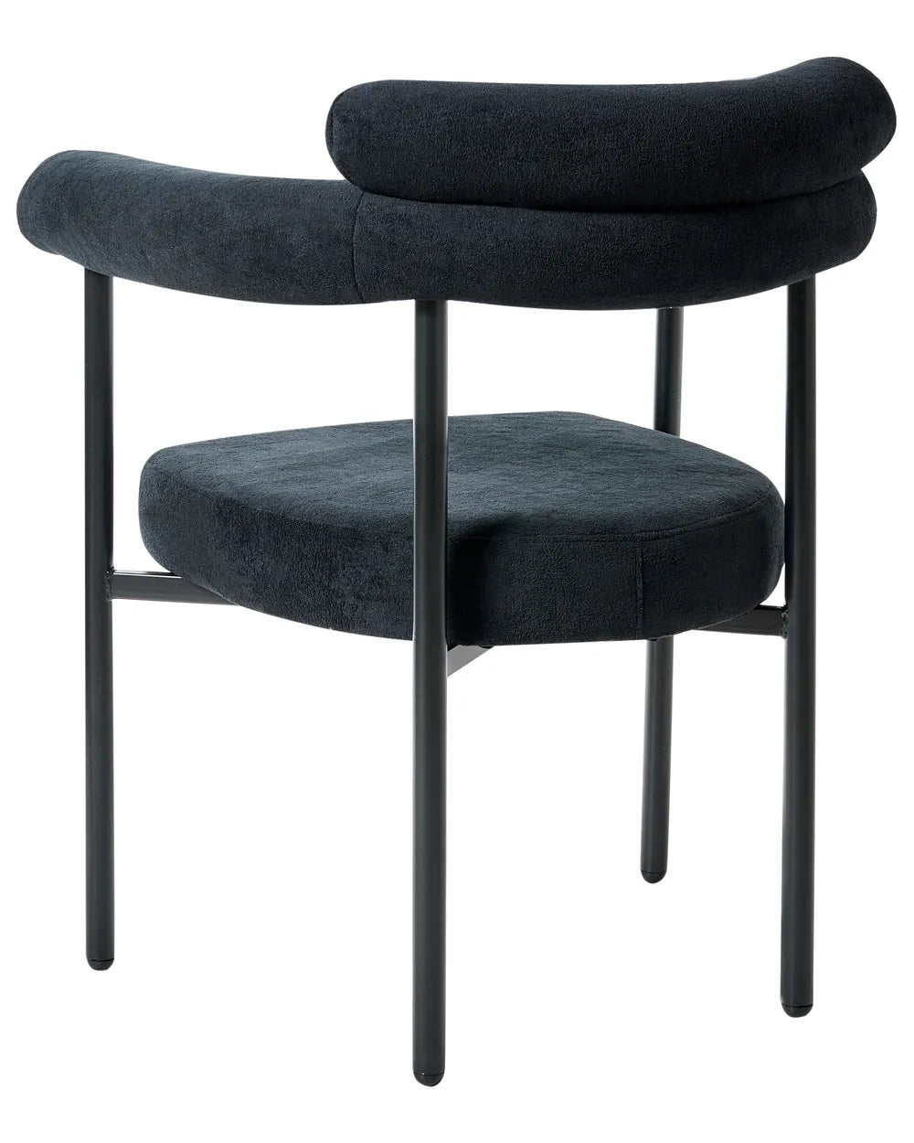 Set of 2 Dining Chairs Fabric Black Jennie