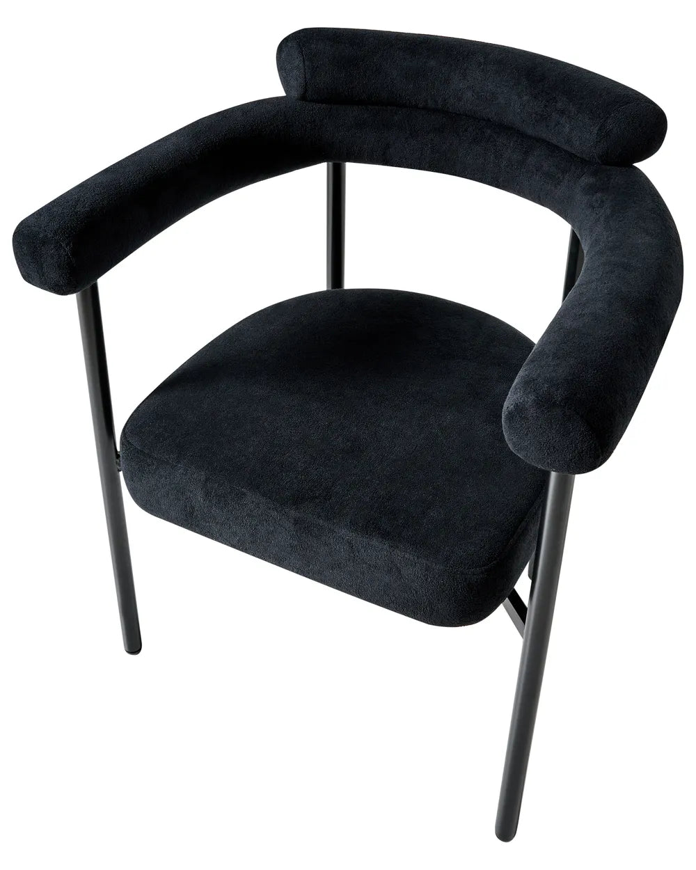 Set of 2 Dining Chairs Fabric Black Jennie
