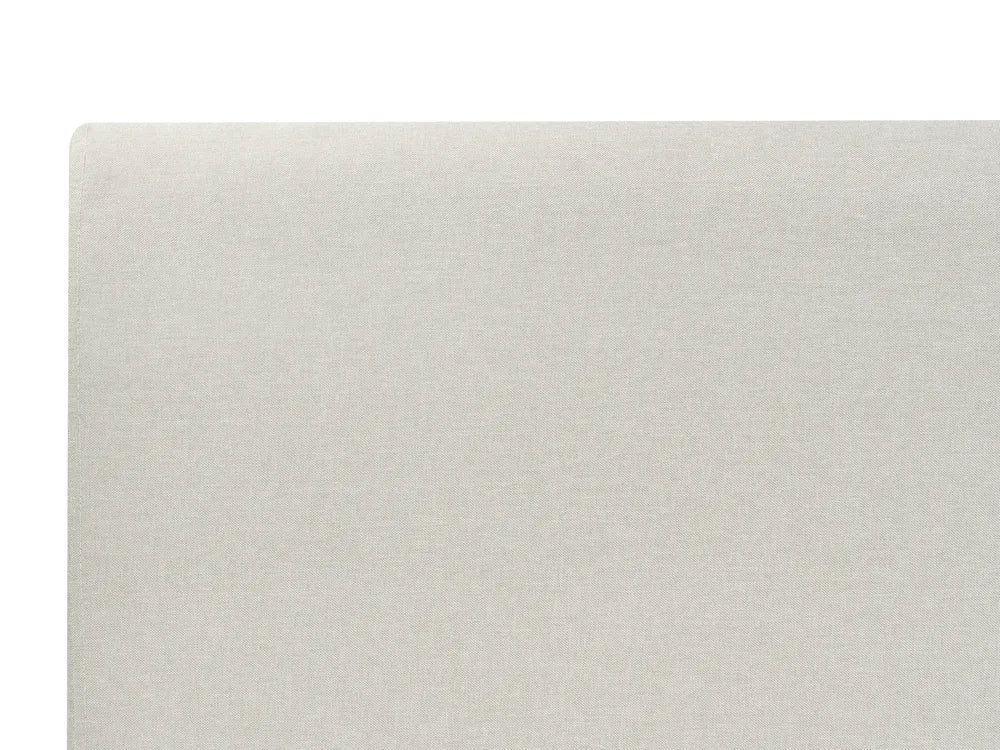 Bed with Storage Drawers Fabric 160 x 200 cm (EU King Size) Beige Kelly