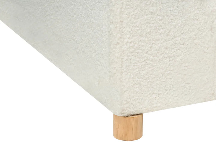 Bed with Storage Drawers Boucle 160 x 200 cm (EU King Size) Off-White Kelly