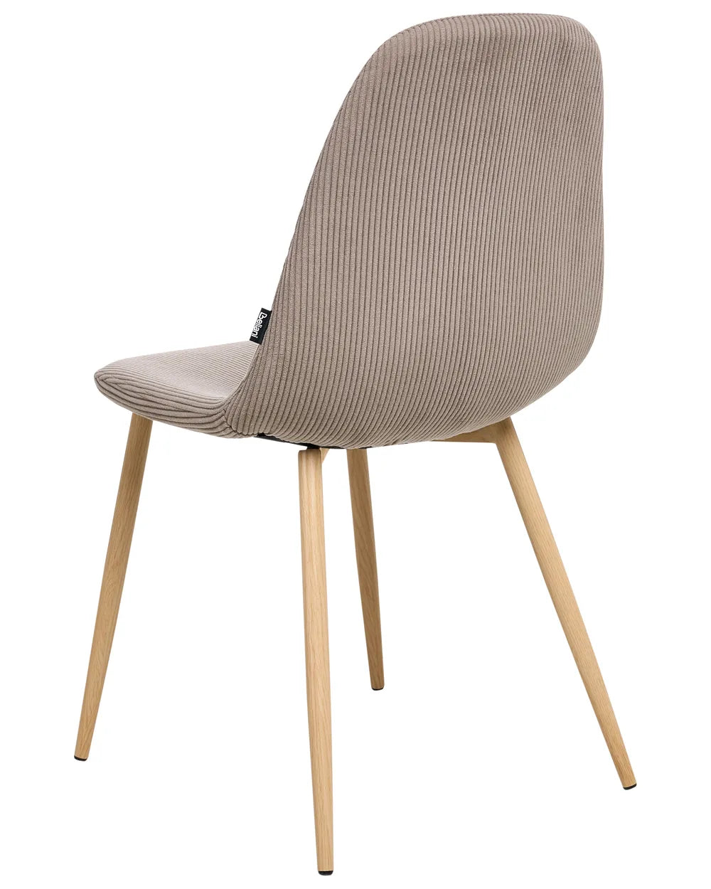 Set of 2 Dining Chairs Corduroy Taupe Alden