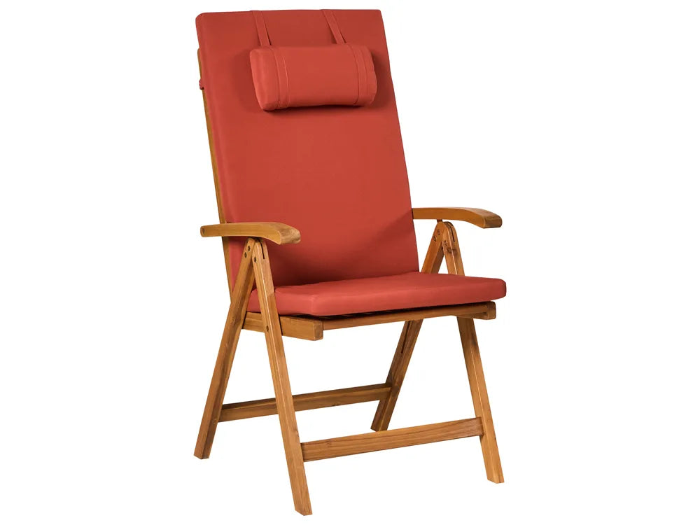 Bistro Set Premium Acacia Wood Red Melange Lore