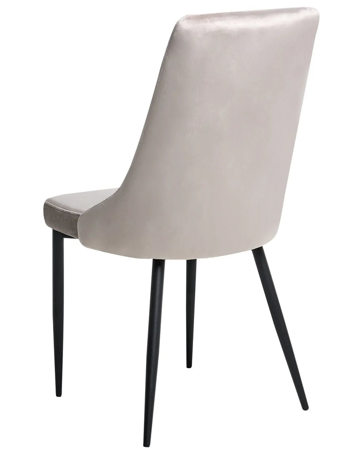 Set of 2 Dining Chairs Velvet Taupe Ross