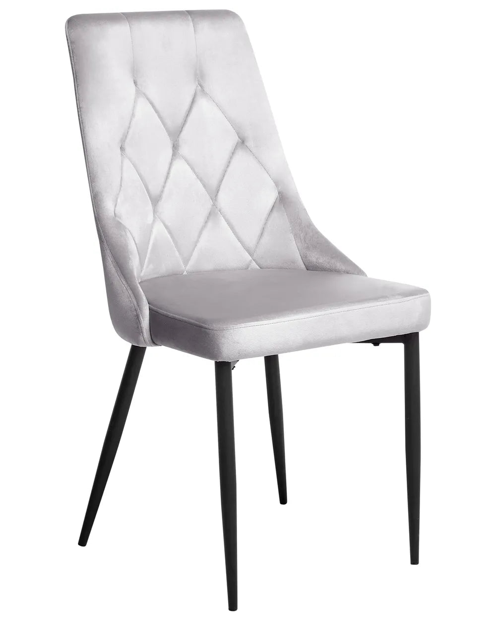 Set of 2 Dining Chairs Velvet Light Grey Ross
