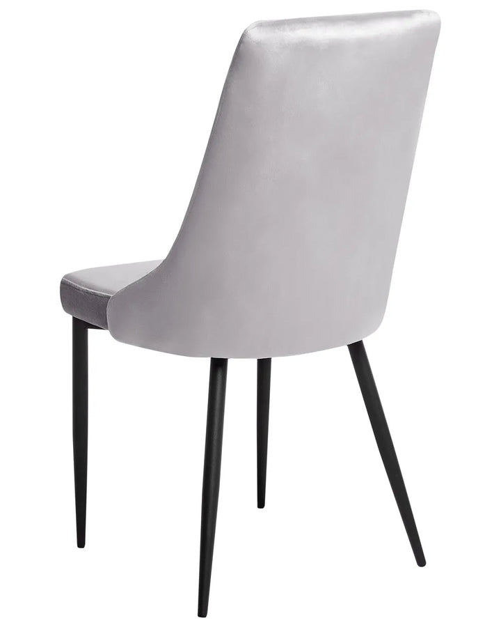 Set of 2 Dining Chairs Velvet Light Grey Ross