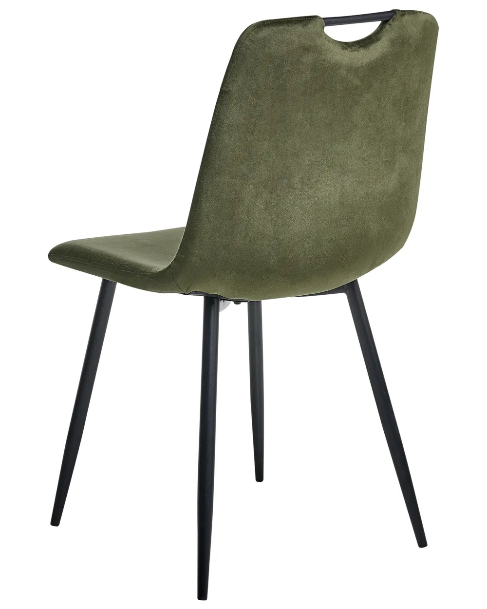 Set of 4 Dining Chairs Velvet Dark Green Helen