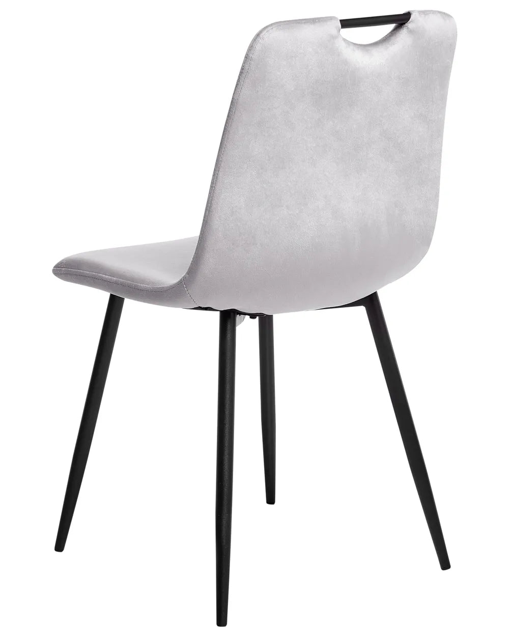 Set of 4 Dining Chairs Velvet Light Grey Helen