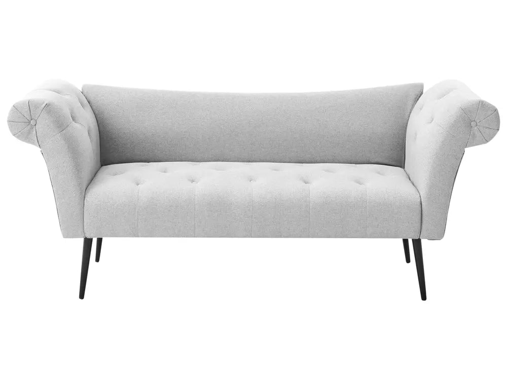 Chaise Longue Fabric Light Grey Braidon