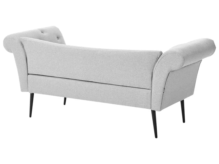 Chaise Longue Fabric Light Grey Braidon