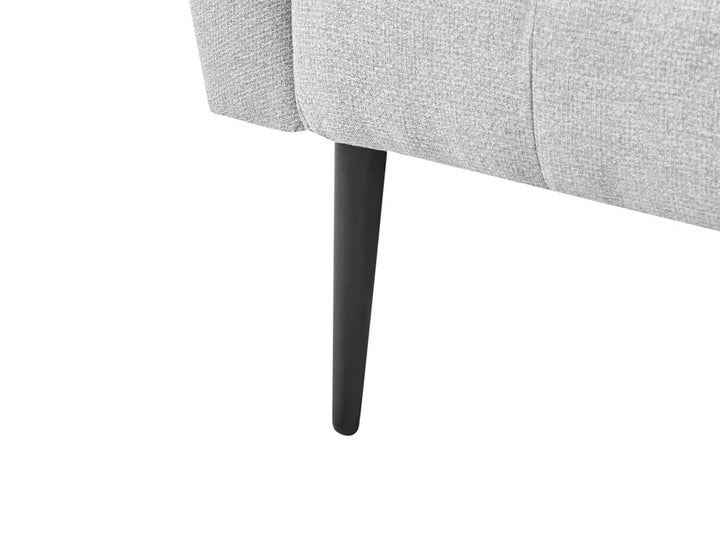 Chaise Longue Fabric Light Grey Braidon