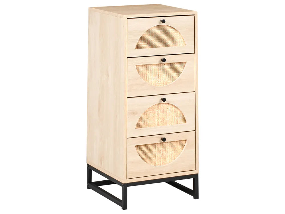 4 Drawer Chest Light Brown Denaro | Elegant Design