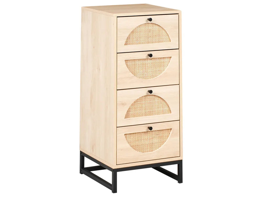 4 Drawer Chest Light Brown Denaro | Elegant Design