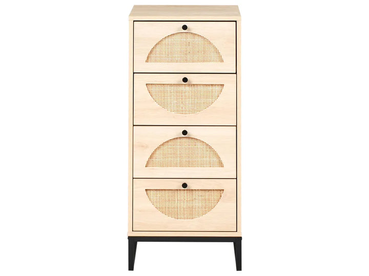 4 Drawer Chest Light Brown Denaro | Elegant Design