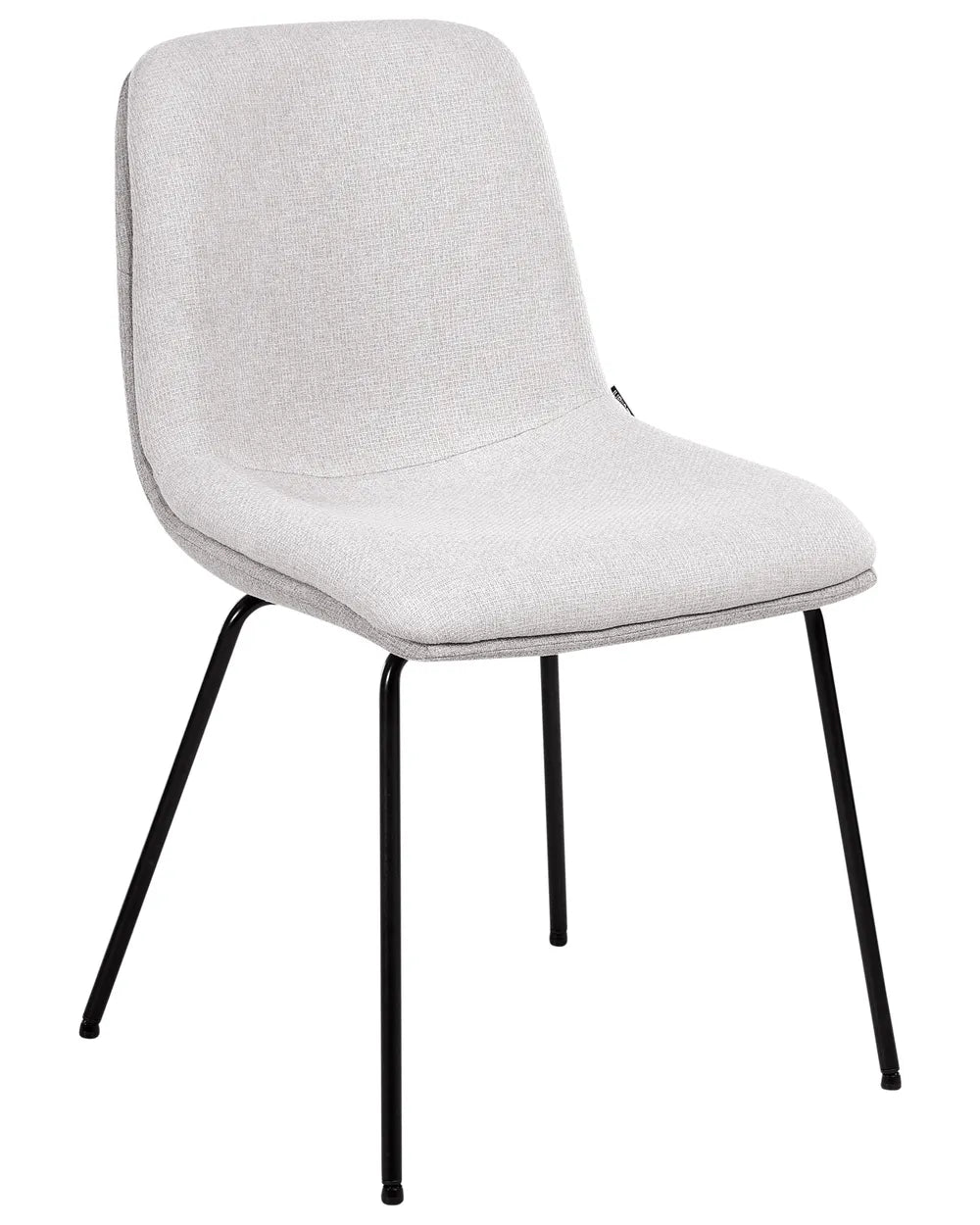 Set of 2 Dining Chairs Fabric Light Grey Fea