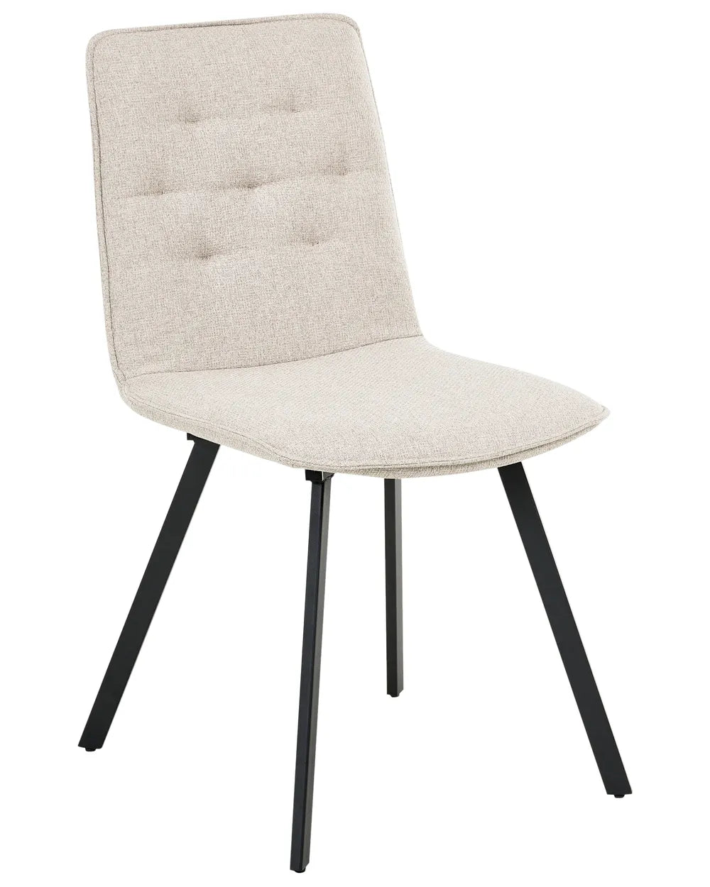Set of 2 Dining Chairs Fabric Beige Ingrid