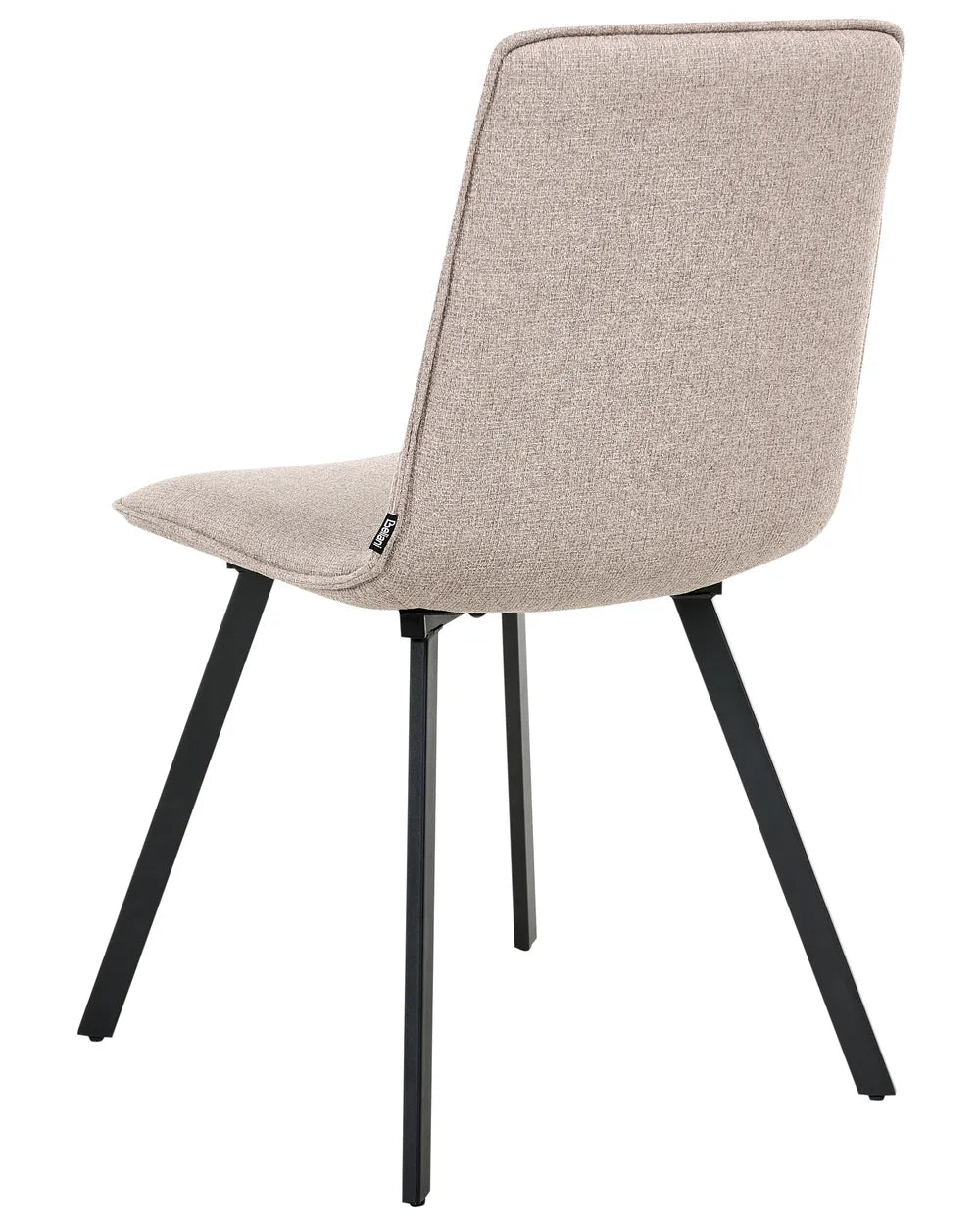 Set of 2 Dining Chairs Fabric Light Brown Ingrid