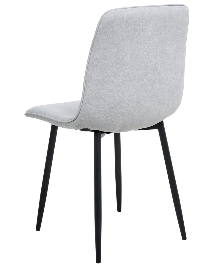 Set of 4 Dining Chairs Fabric Light Grey Kaylee