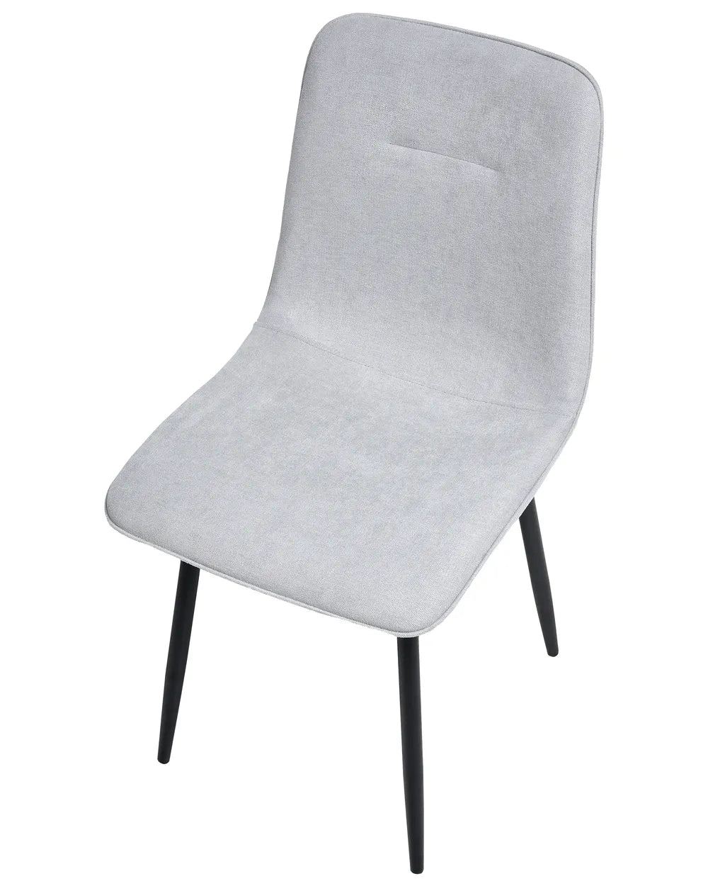 Set of 4 Dining Chairs Fabric Light Grey Kaylee