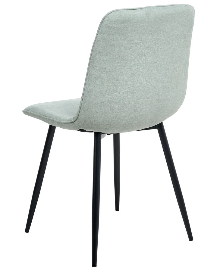 Set of 4 Dining Chairs Fabric Light Green Kaylee