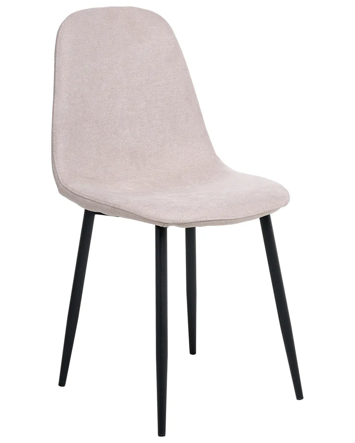 Set of 4 Dining Chairs Fabric Beige Tret