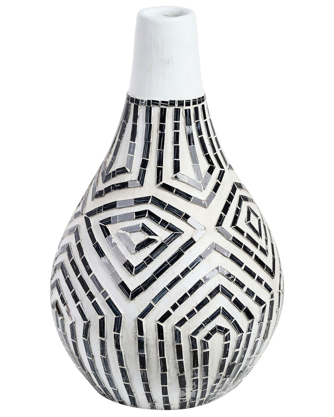 Ombilin Decorative Vase Ceramic 50 cm White
