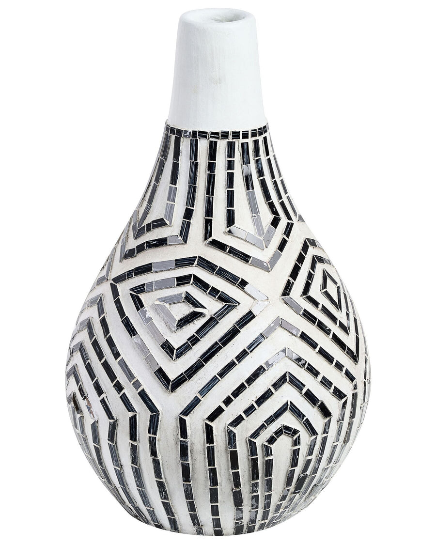 Ombilin Decorative Vase Ceramic 50 cm White