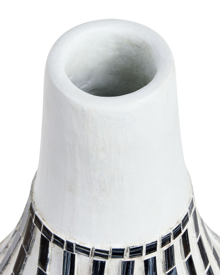 Ombilin Decorative Vase Ceramic 50 cm White