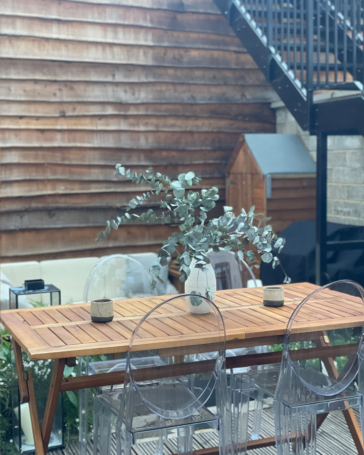 Cento Garden Dining Table  140 cm 75 cm Acacia Wood Brown