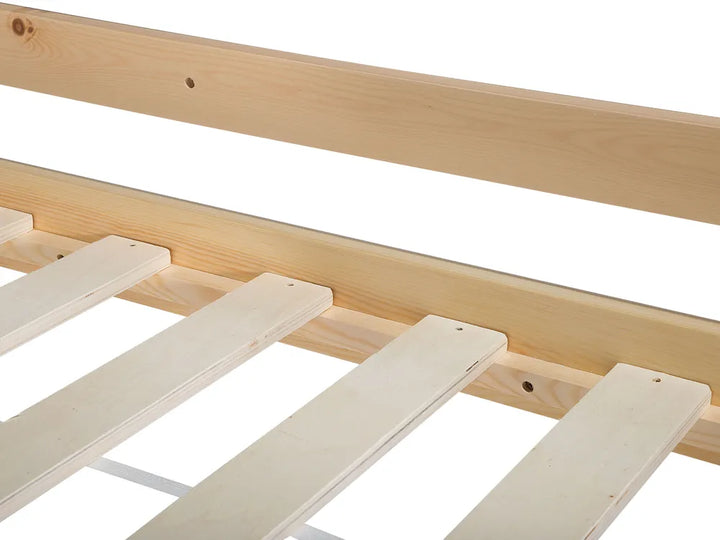 Bunk Bed with Drawers Pine Wood 90 x 200 cm (EU Single) Light Brown Zacek