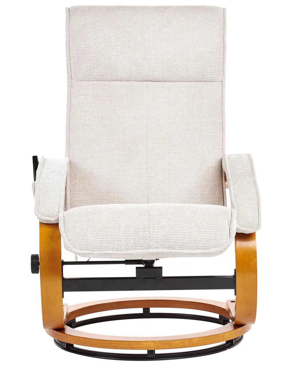 Massage Chair with Footstool Fabric Light Beige Arliana