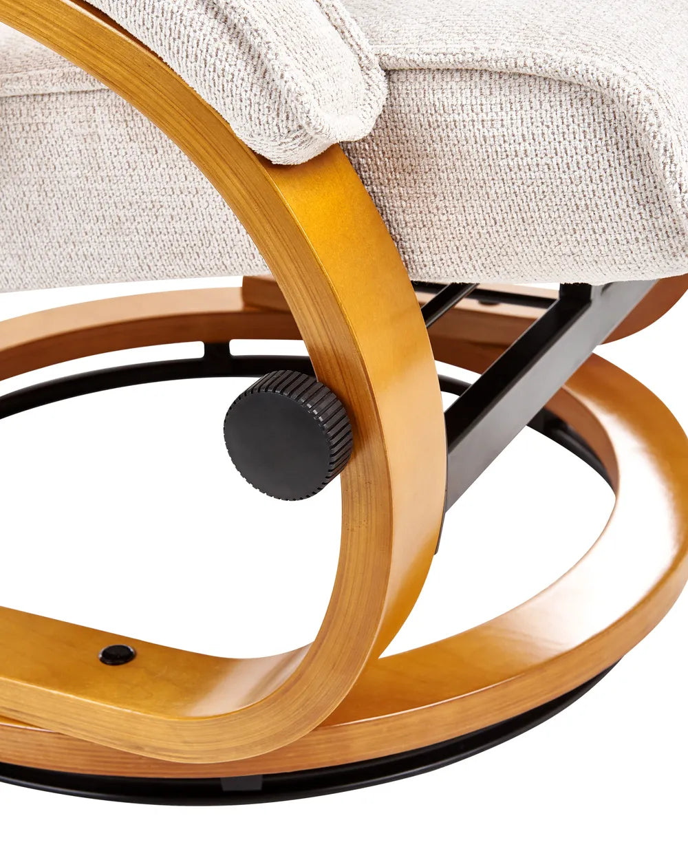 Massage Chair with Footstool Fabric Light Beige Arliana