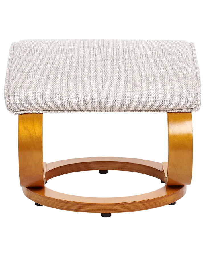 Massage Chair with Footstool Fabric Light Beige Arliana