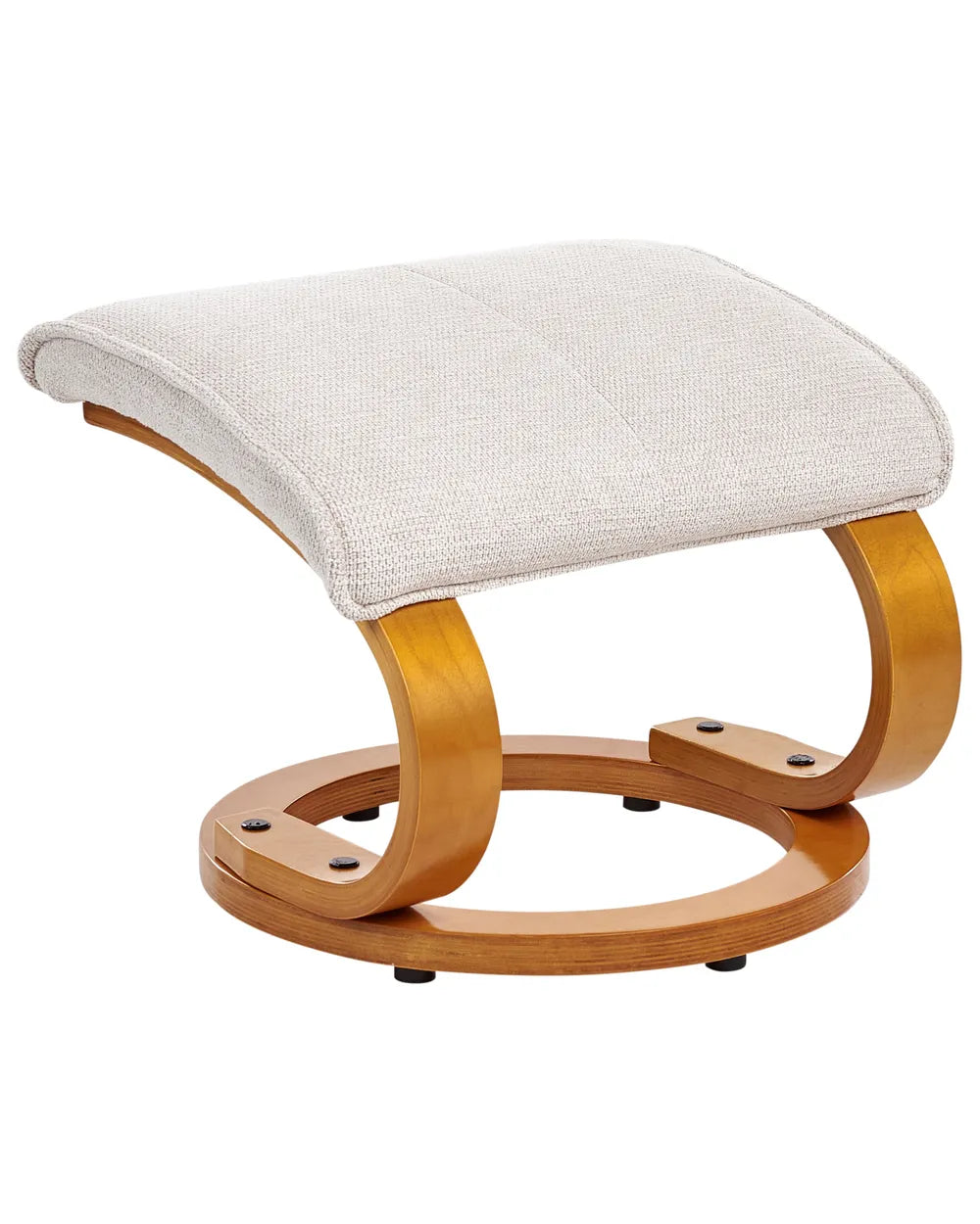 Massage Chair with Footstool Fabric Light Beige Arliana