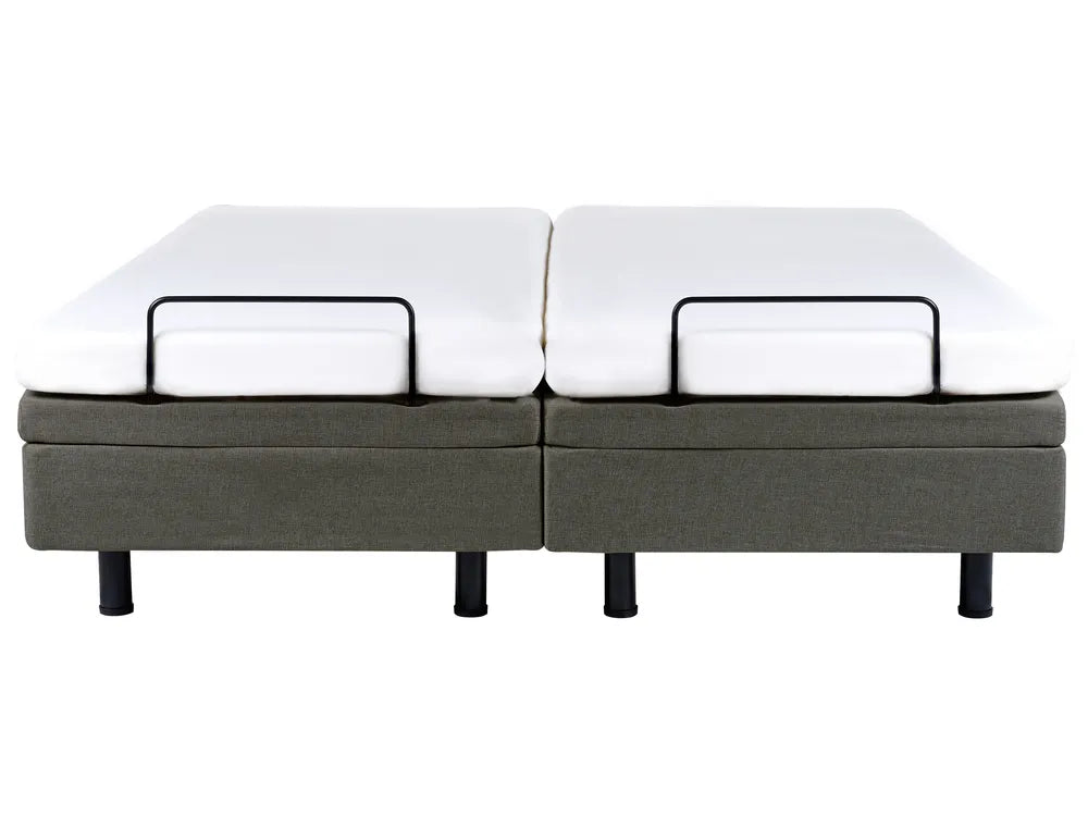 Adjustable Bed without Headboard Fabric 180 x 200 cm (EU Super King) Dark Grey Antioch