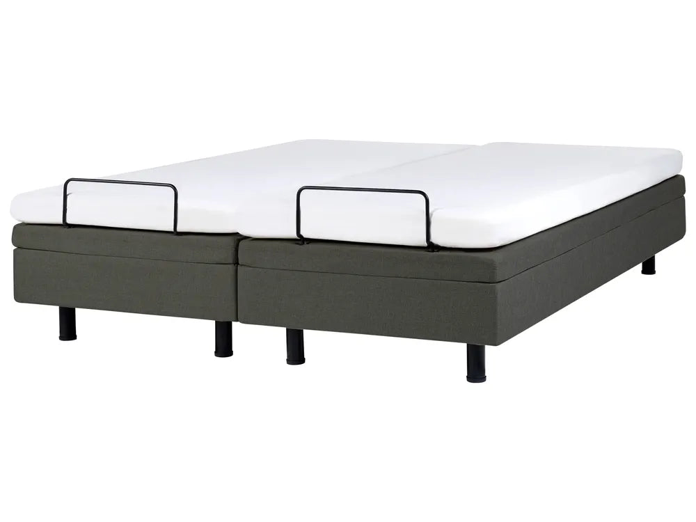 Adjustable Bed without Headboard Fabric 180 x 200 cm (EU Super King) Dark Grey Antioch