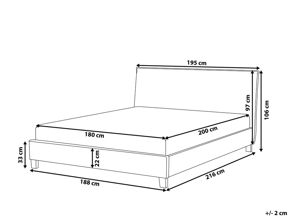 Bed Fabric 180 x 200 cm (EU Super King) Beige Morghen
