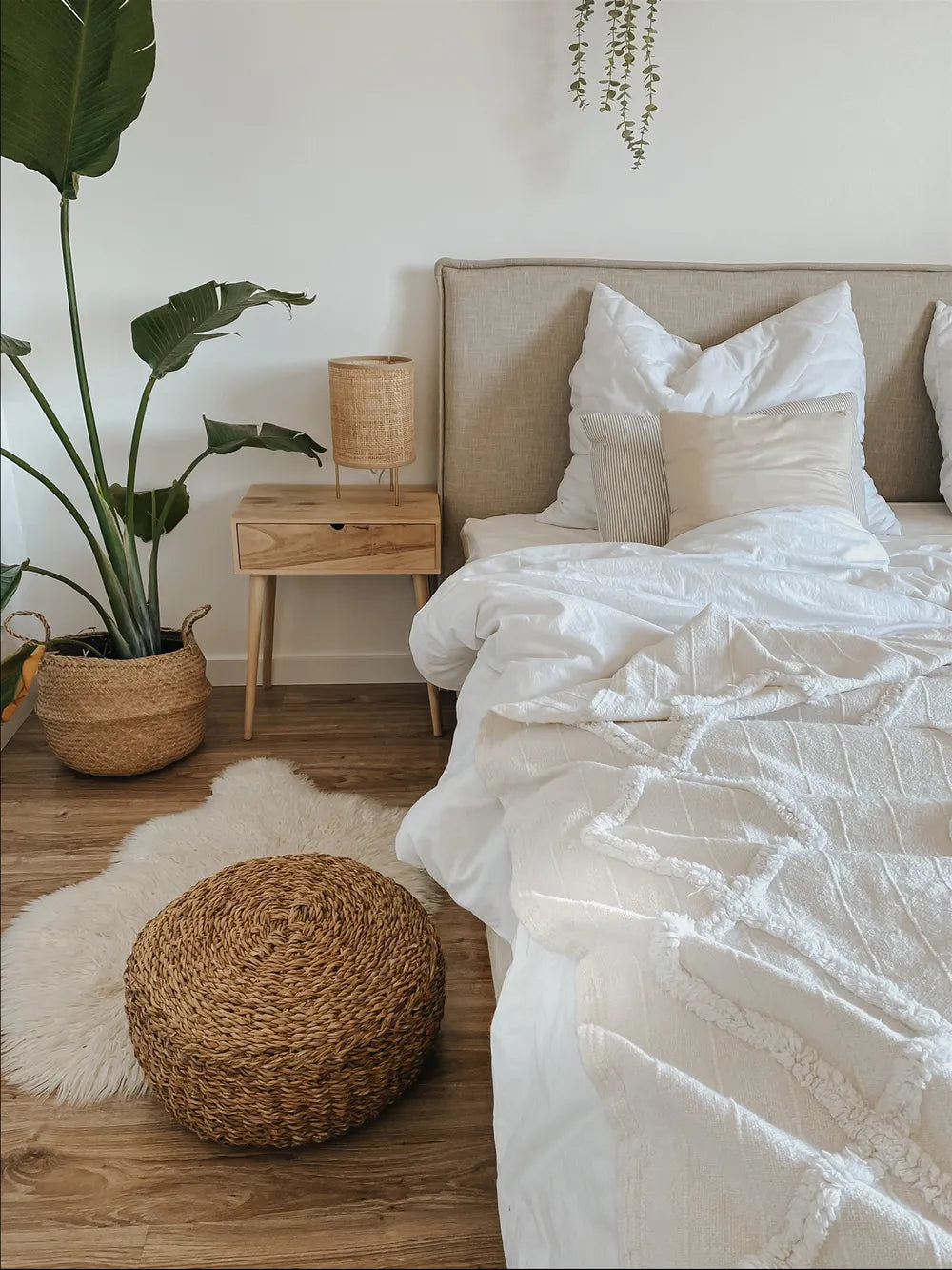 Bed Fabric 180 x 200 cm (EU Super King) Beige Morghen