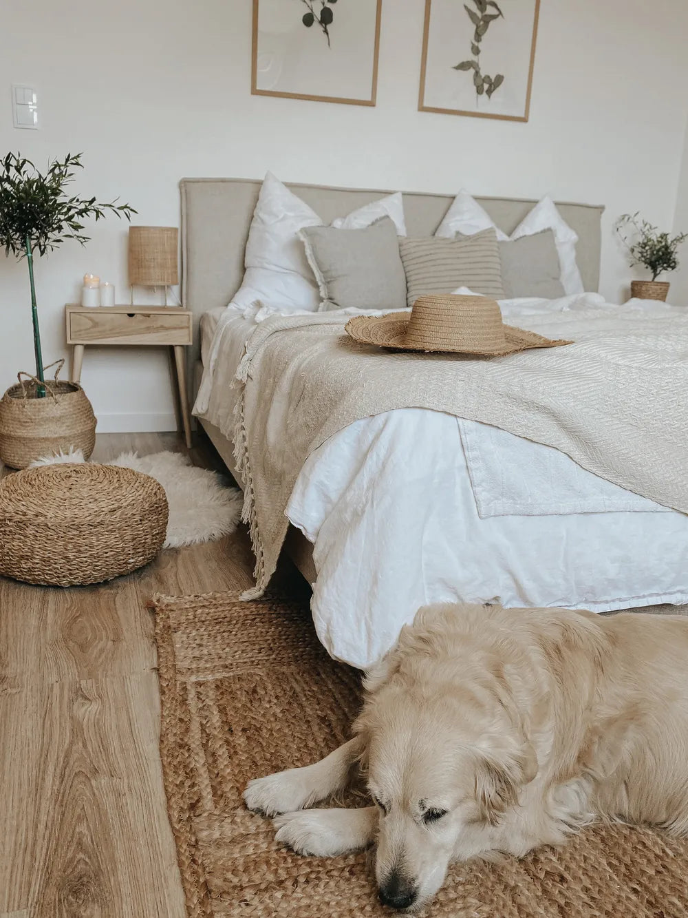 Bed Fabric 180 x 200 cm (EU Super King) Beige Morghen