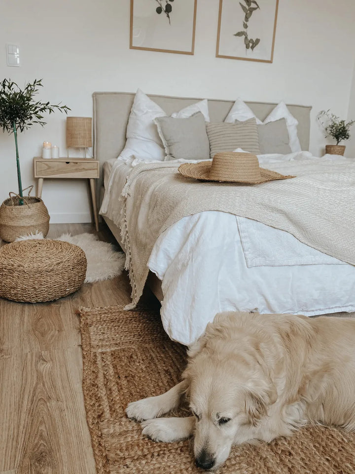 Bed Fabric 180 x 200 cm (EU Super King) Beige Morghen